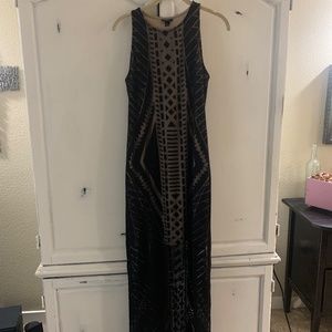 Beautiful Black and Tan Maxi Dress